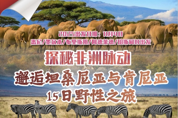 邂逅坦桑尼亚与肯尼亚15日野性之旅