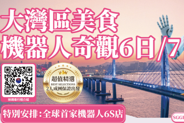 (2027团已更新)大湾区美食机器人奇观6/7天